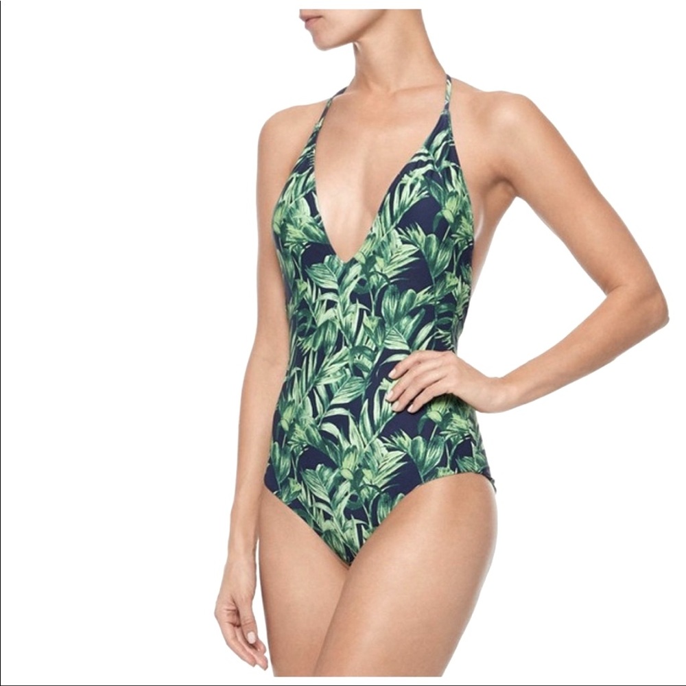 Onia Palm Leaf One Piece Swimsuit